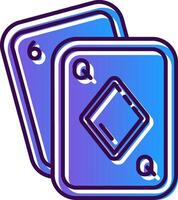 Poker Gradient Filled Icon vector