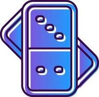 Domino Gradient Filled Icon vector