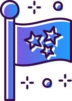 Flag Gradient Filled Icon vector