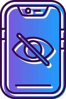 Hide Gradient Filled Icon vector
