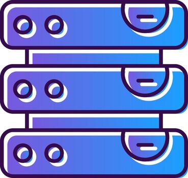 base de datos degradado lleno icono vector