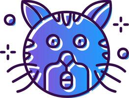 Surprised Gradient Filled Icon vector