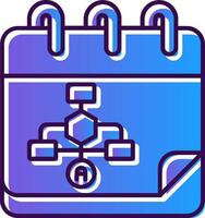 Calender Gradient Filled Icon vector