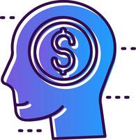 Greed Gradient Filled Icon vector