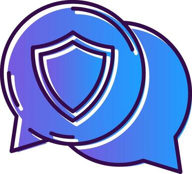 Secure Gradient Filled Icon vector