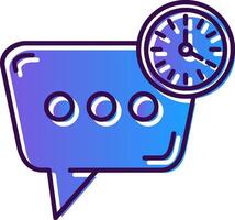 Time Gradient Filled Icon vector