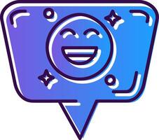 emoji degradado lleno icono vector