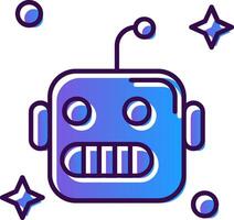 Robot Gradient Filled Icon vector