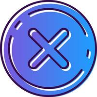 Cancel Gradient Filled Icon vector