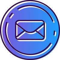 Email Gradient Filled Icon vector