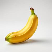 ai generado plátano con claro blanco antecedentes foto