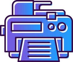 Printer Gradient Filled Icon vector