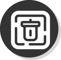 Delete Glyph Grey Circle Icon vector