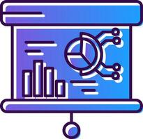 Presentation Gradient Filled Icon vector