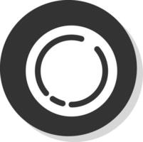 Circle Glyph Grey Circle Icon vector