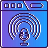 podcast Gradient Filled Icon vector