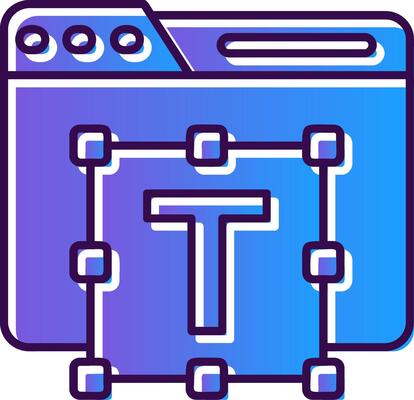 Typography Gradient Filled Icon