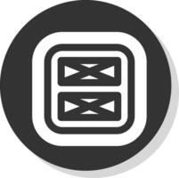 Layout Glyph Grey Circle Icon vector