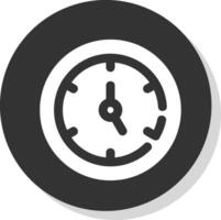 Timer Glyph Grey Circle Icon vector