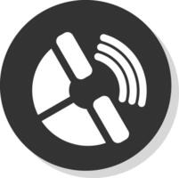 Phone Glyph Grey Circle Icon vector