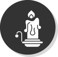 Candles Glyph Grey Circle Icon vector