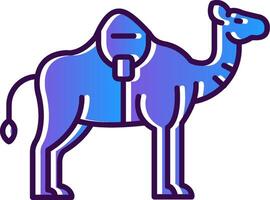 camello degradado lleno icono vector