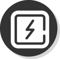 Electricity Glyph Grey Circle Icon vector