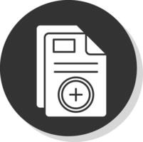 Add Glyph Grey Circle Icon vector