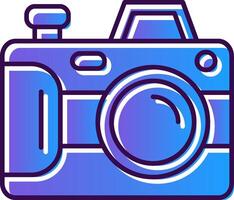 Camera Gradient Filled Icon vector