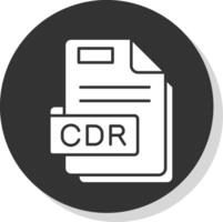 Cdr Glyph Grey Circle Icon vector