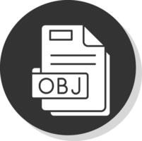 Obj Glyph Grey Circle Icon vector