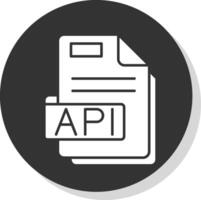 Api Glyph Grey Circle Icon vector