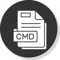 Cmd Glyph Grey Circle Icon vector