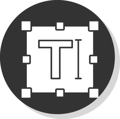 Text Glyph Grey Circle Icon
