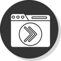 Next Glyph Grey Circle Icon vector