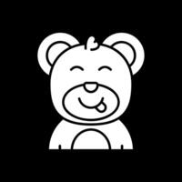 Tongue Glyph Inverted Icon vector