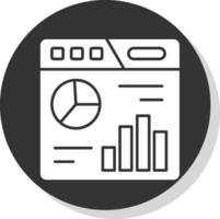 Dashboard Glyph Grey Circle Icon vector