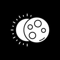 Eclipse Glyph Inverted Icon vector