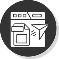 Publishing Glyph Grey Circle Icon vector