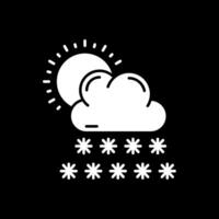 Snow Glyph Inverted Icon vector