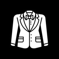 Blazer Glyph Inverted Icon vector