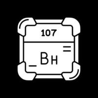 bohrium glifo invertido icono vector