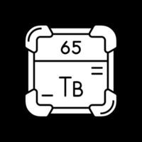 Terbium Glyph Inverted Icon vector