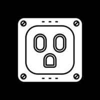 Socket Glyph Inverted Icon vector