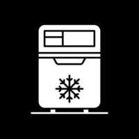 icono de glifo de refrigerador invertido vector