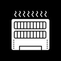 Heater Glyph Inverted Icon vector