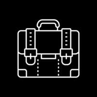 Suitcase Line Inverted Icon vector