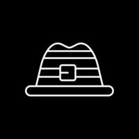 Hat Line Inverted Icon vector