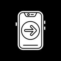 Forward Glyph Inverted Icon vector