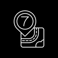 Seven Line Inverted Icon vector